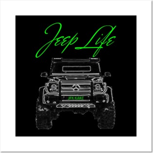 Jeep Life Mercedes 4x4 Monster Truck Posters and Art